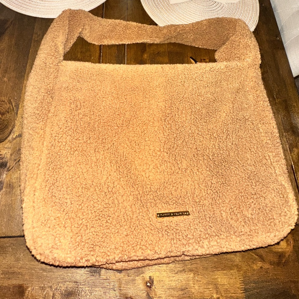 Poppy & Peonies Haul It Teddy Faux Fur Camel